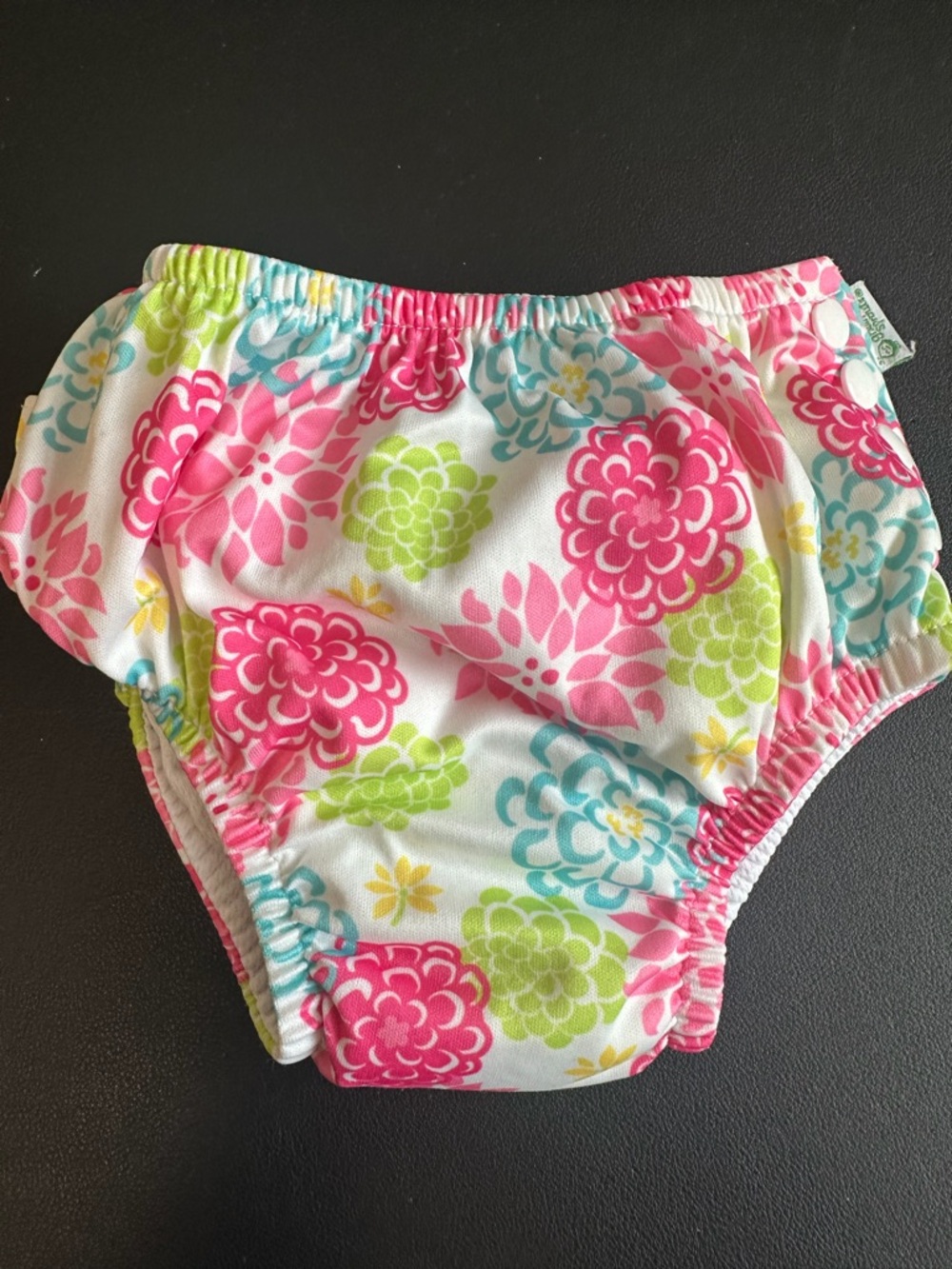 Floral Swim Diaper Cover - Pink & Aqua Bloom